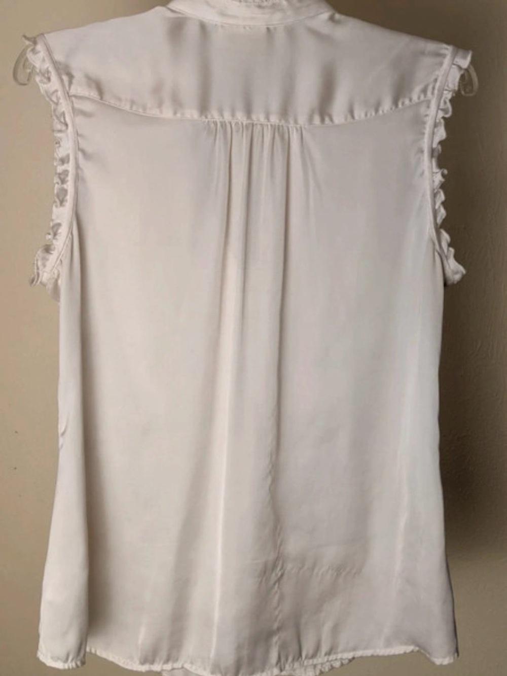 Converse Ivory Ruffle Button-Down Sleeveless Top - Picture 2 of 3